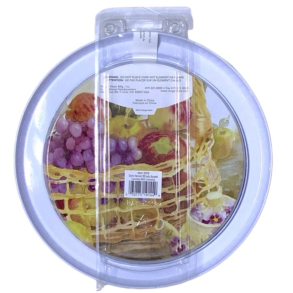 Stove Burner Covers Range Kleen Round Colorful Floral Fruit 4 Piece Multicolor - Picture 4 of 15